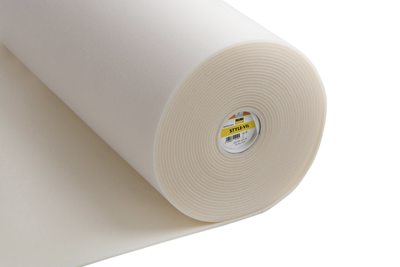 Style Vil Foamed Lightweight Fabric 75cm wide in White by Vilene