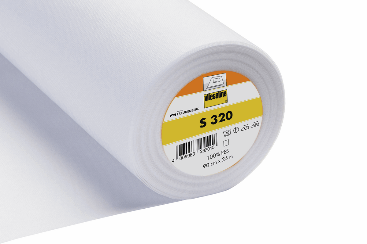 S320 Interfacing (Heavyweight Iron-On Non Woven Flexible) White 30cm w –  Escape & Create