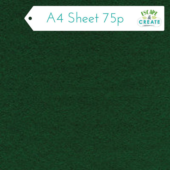 Felt A4 Sheet in Forest Green 22.5cm x 30cm (9