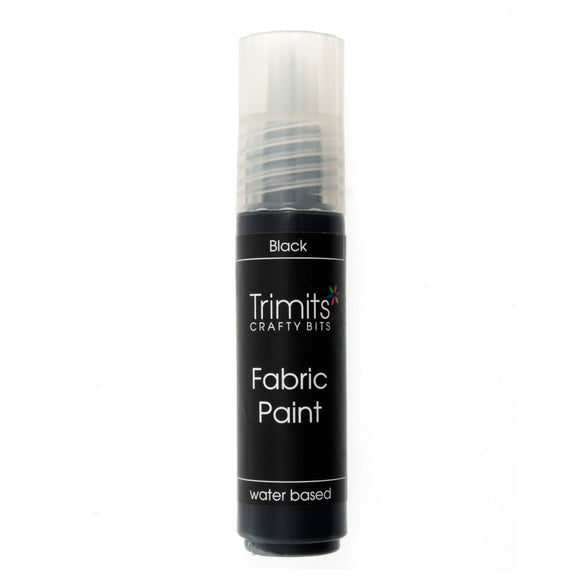 Fabric Paint in Black 20ml Water Based