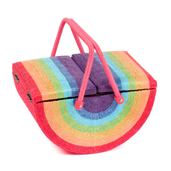 Sewing Basket - Rainbow Twin Lid