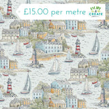 Makower High Tide Harbour View Light Blue