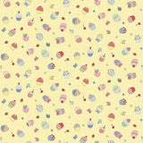 Makower Afternoon Tea Cupcake Confetti Yellow