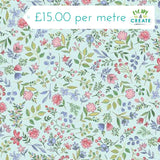 Makower Afternoon Tea Sugar Flowers Blue