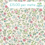 Makower Afternoon Tea Sugar Flowers Cream