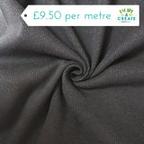 Ribbing in Plain Black (Tubular)