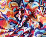 Cotton Sateen (Stretch) Spectrum Swirls by Little Johnny