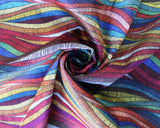 Cotton Sateen (Stretch) Rainbow Flow by Little Johnny