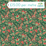 Makower Christmas Good Tidings Sarasa Green