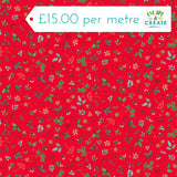 Makower Christmas Good Tidings Sprig Red