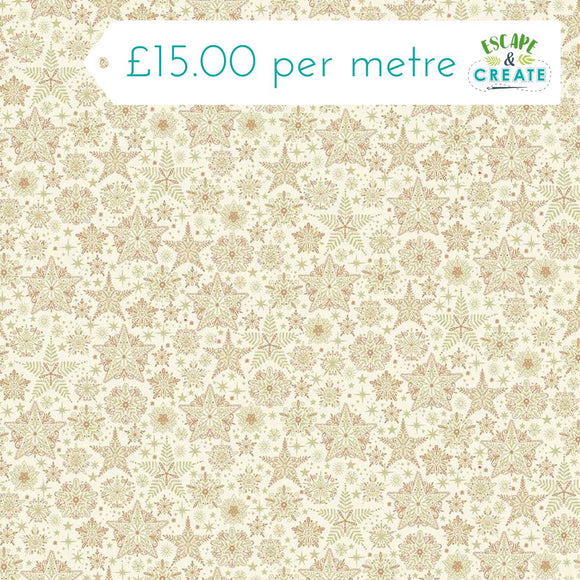 Makower Christmas Good Tidings Frosty Cream