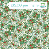 Makower Christmas Good Tidings Holly Bush Cream