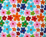 Polycotton Mindy Florals Egg Flowers Multi