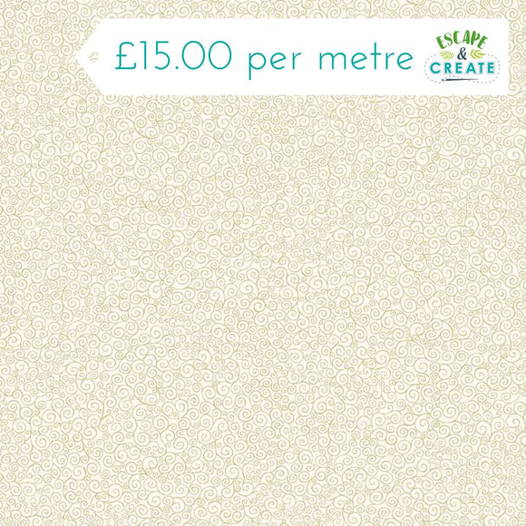 Makower Christmas Good Tidings Scroll Cream