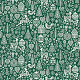 Makower Christmas Scandi Green