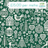 Makower Christmas Scandi Green