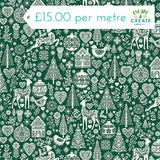 Makower Christmas Scandi Green