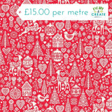 Makower Christmas Scandi Red