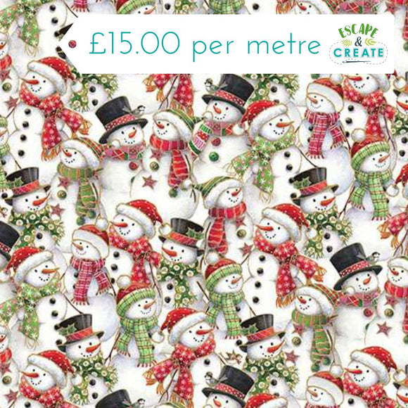 Makower Christmas Jolly St Nick Snowman Parade