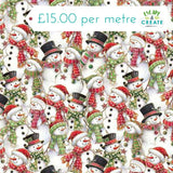 Makower Christmas Jolly St Nick Snowman Parade