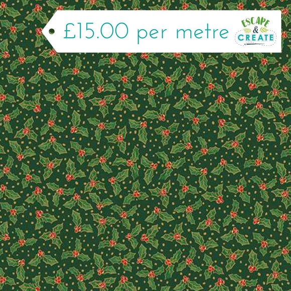 Makower Christmas Jolly St Nick Holly Berry