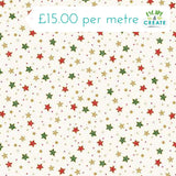 Makower Christmas Jolly St Nick Sparkle Cream