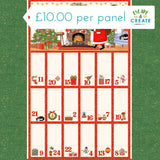 Panel by Makower - Jolly Santa Advent Calendar (57)