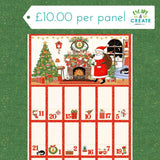Panel by Makower - Jolly Santa Advent Calendar (57)