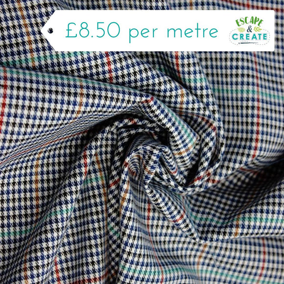 Tartan (PolyViscose) Dogstooth Multi