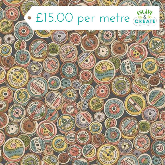 Makower Atelier Spool Grey