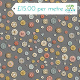 Makower Atelier Buttons Grey