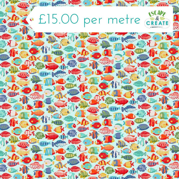 Makower Deep Blue Sea Fish Shoal Cream