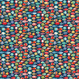 Makower Deep Blue Sea Fish Shoal Dark Blue