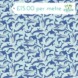 Makower Deep Blue Sea Fins & Tails