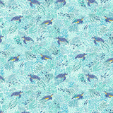 Makower Deep Blue Sea Turtles Light Blue