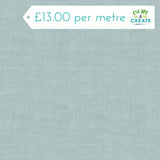 Makower Linen Texture Duck Egg 100% Cotton