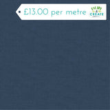 Makower Linen Texture Bluestone 100% Cotton