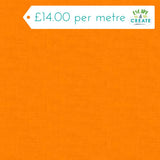 Makower Linen Texture Orange 100% Cotton
