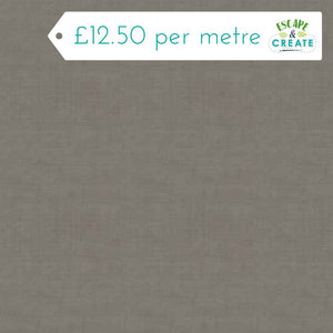 Makower Linen Texture Storm Grey 100% Cotton