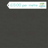 Makower Linen Texture Charcoal 100% Cotton