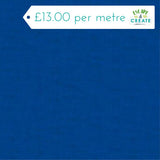 Makower Linen Texture Ultra Marine 100% Cotton