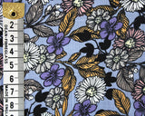 Viscose Cotton Lawn Scattered Floral on Blue