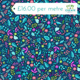 Makower Tropica Foliage Blue