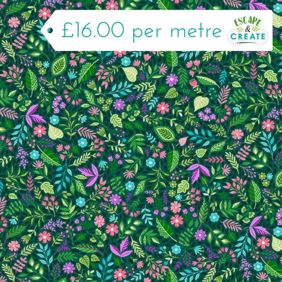 Makower Tropica Foliage Green