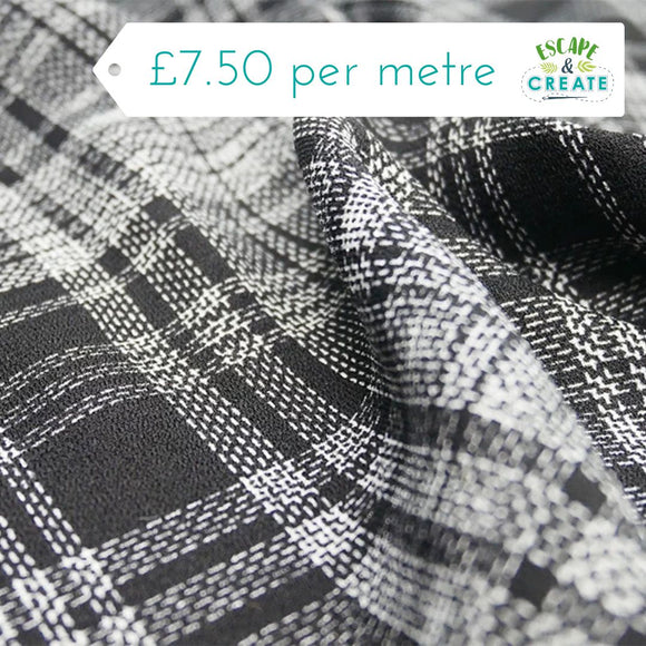Tartan Lightweight Suiting Black/White