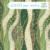 Makower Golden Wave Green