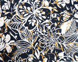 Jersey Abstract Floral on Dark Navy (Viscose)