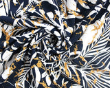 Jersey Abstract Floral on Dark Navy (Viscose)