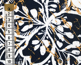 Jersey Abstract Floral on Dark Navy (Viscose)