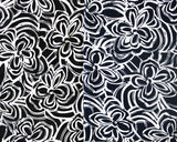 Jersey Hand Painted Floral on Navy (Viscose)